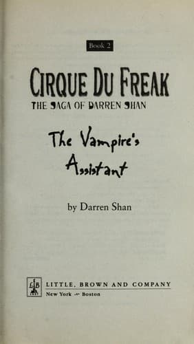 The Vampire's Assistant Cover