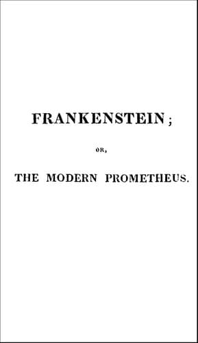 Mary Shelley's Frankenstein; or, the Modern Prometheus (1818 text) Cover