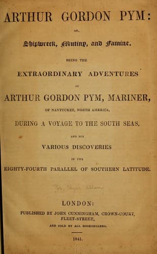 The Narrative of Arthur Gordon Pym Cover